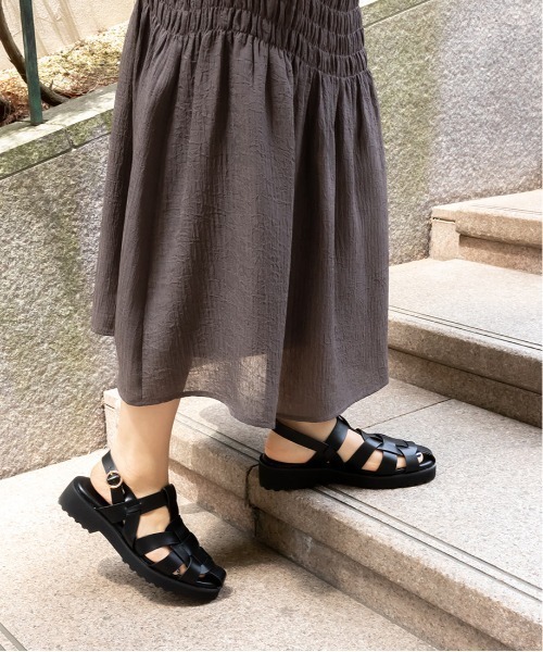 「RANDA」 フラットサンダル L ブラック レディース_画像5