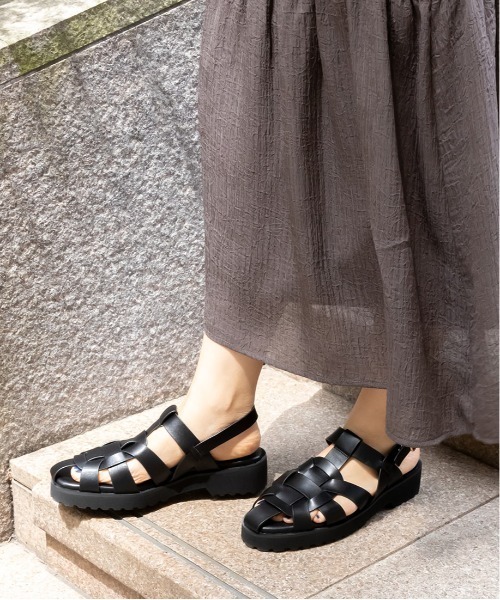 「RANDA」 フラットサンダル L ブラック レディース_画像6
