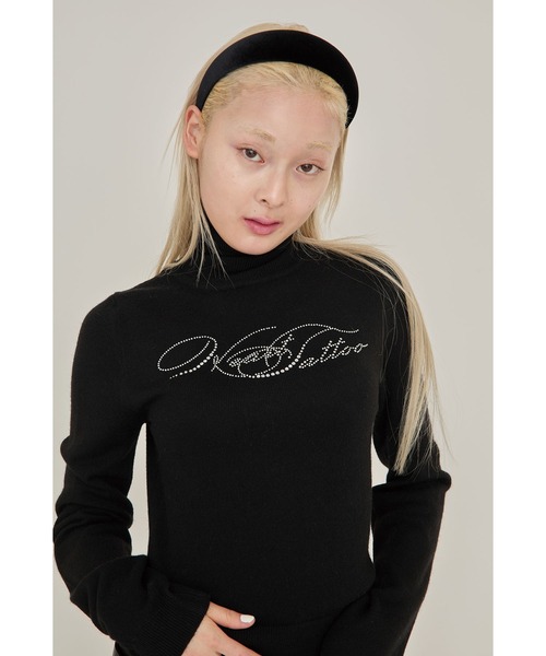STONE  タートルネック ニット セーター プルオーバー S Heart Tattoo タートルネック ニット セーター Heart tattoo