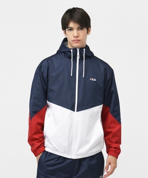 FILA（フィラ） ナイロンジャケット メンズ裏トリコット起毛ウィンド