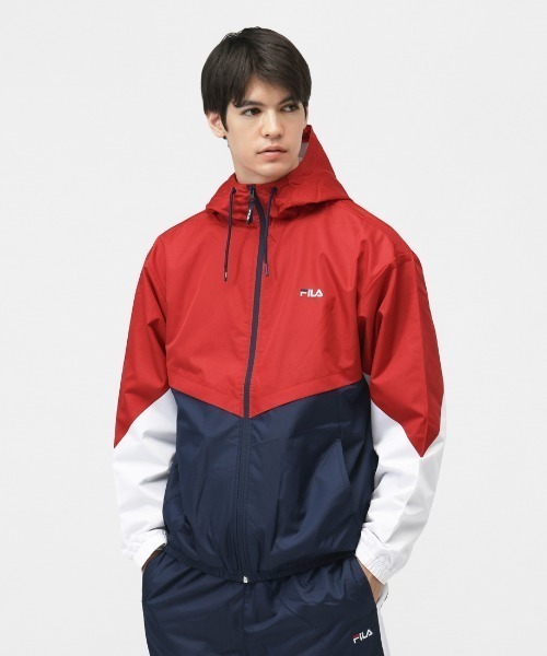 FILA（フィラ） ナイロンジャケット メンズ裏トリコット起毛ウィンド