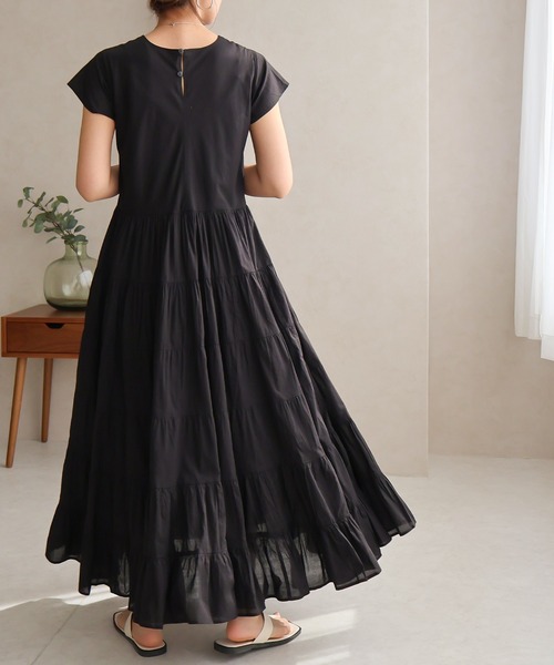 「Social GIRL」 半袖ワンピース M ブルー レディース_画像4