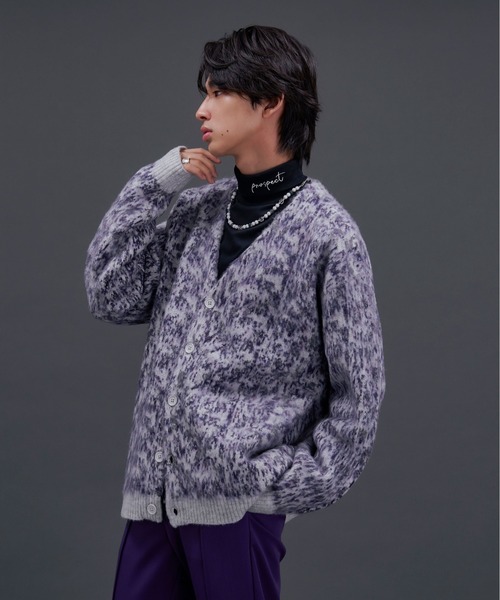 「Ellno Loset」 ニットカーディガン SMALL グレー メンズ_画像6