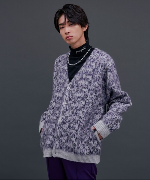 「Ellno Loset」 ニットカーディガン SMALL グレー メンズ_画像8