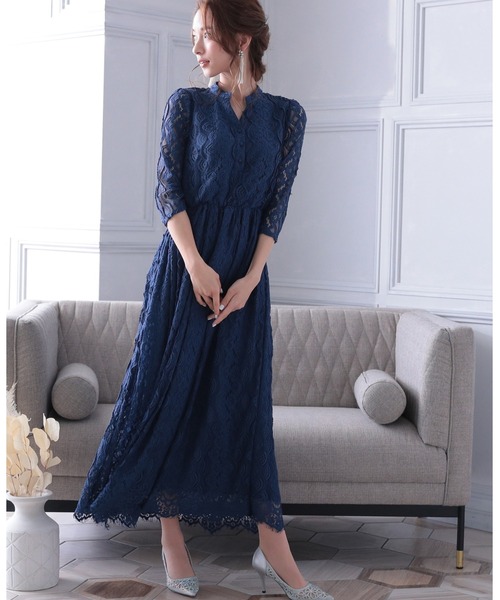 「PREFERIR」 7分袖ワンピース MEDIUM ブラック レディース_画像2