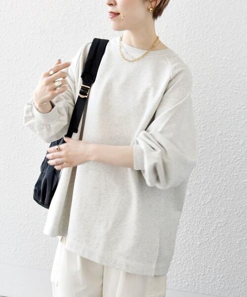 「SHIPS any」 スウェットカットソー ONE SIZE ライトグレー レディース_画像6