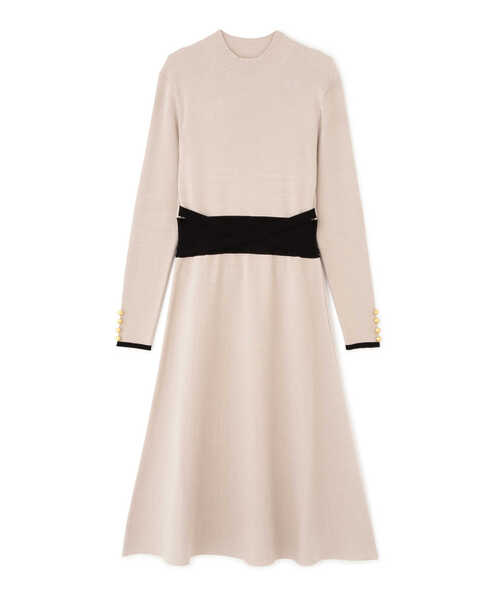 「PINKY&DIANNE」 ニットワンピース 38 ベージュ レディース_画像3