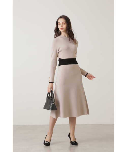 「PINKY&DIANNE」 ニットワンピース 38 ベージュ レディース_画像5