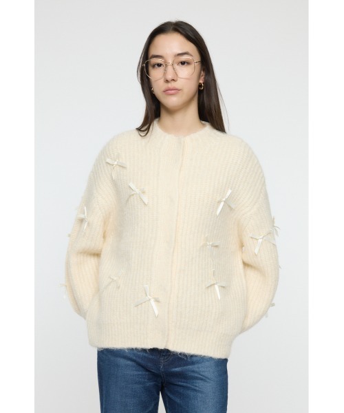 MOUSSY RIBBON FANCY カーディガン MOUSSY（マウジー） カーディガン RIBBON FANCY カーディガン