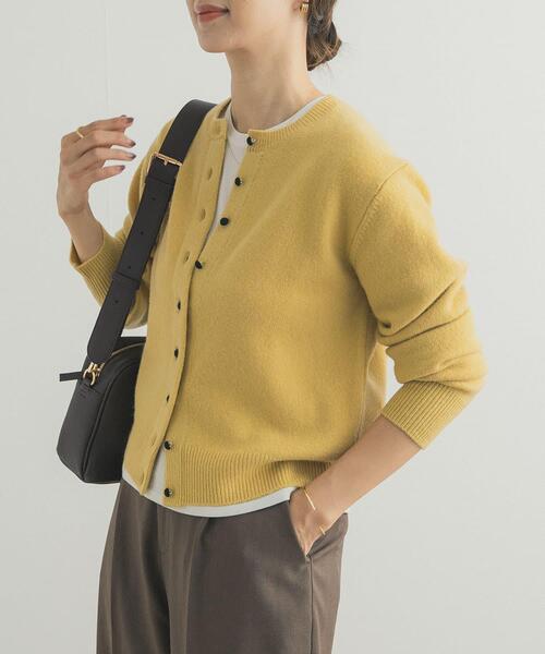 URBAN RESEARCH DOORS ウールサテン釦クルーネックカーディガン URBAN RESEARCH DOORS（アーバンリサーチドアーズ） カーディガン