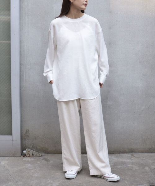 「fredy emue」 長袖ブラウス 38 サックスブルー レディース_画像7