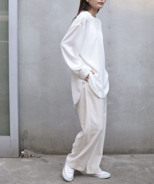 「fredy emue」 長袖ブラウス 38 サックスブルー レディース_画像8