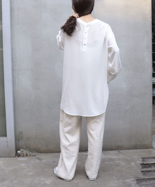 「fredy emue」 長袖ブラウス 38 サックスブルー レディース_画像9