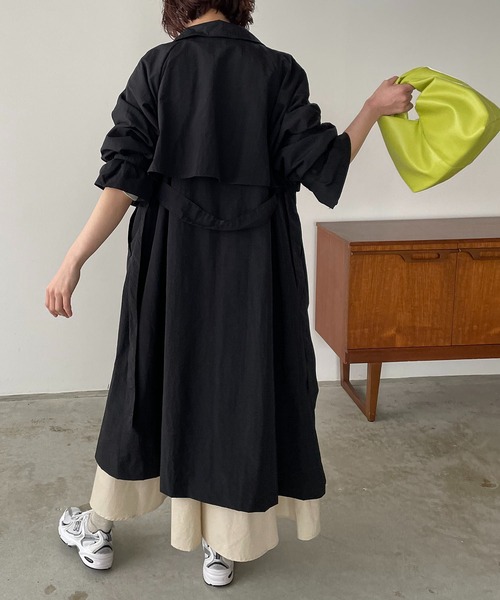 「210nouve」 トレンチコート「Lianコラボ」 FREE ブラック レディース_画像9