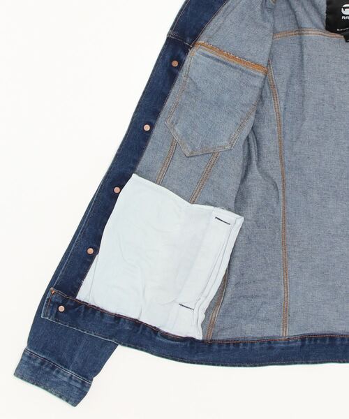 「G-STAR」 デニムジャケット LARGE ダークインディゴブルー メンズ_画像3