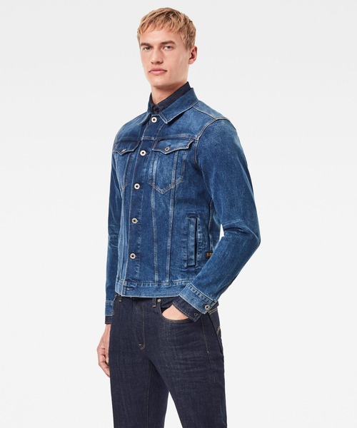 「G-STAR」 デニムジャケット LARGE ダークインディゴブルー メンズ_画像4