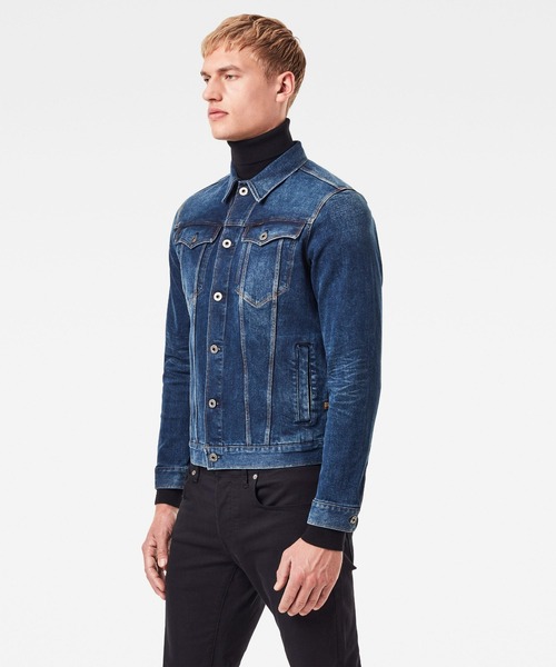 「G-STAR」 デニムジャケット LARGE ダークインディゴブルー メンズ_画像9