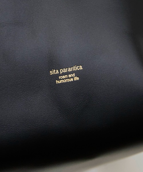 sita parantica レザーハンドバッグ ブラック ゴールド金具 シータパランティカ 黒 レザー ハンドバッグ ゴールド金具 - メルカリ