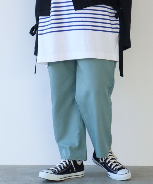 「yuni」 イージーパンツ FREE ブルーグリーン レディース_画像3