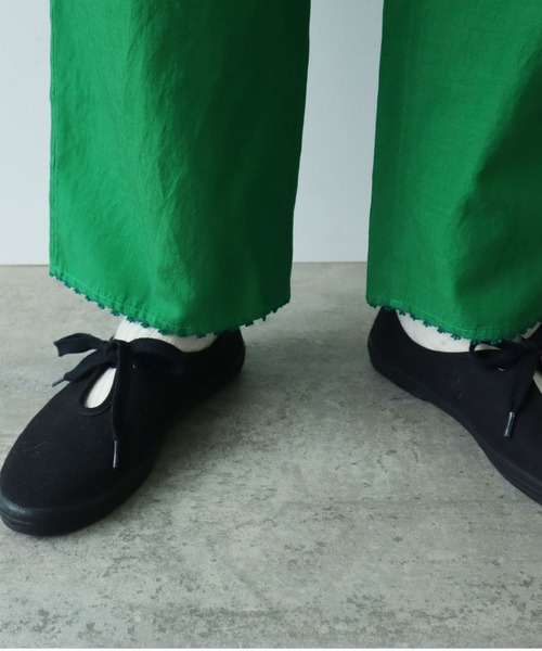 「yuni」 イージーパンツ FREE ブルーグリーン レディース_画像8