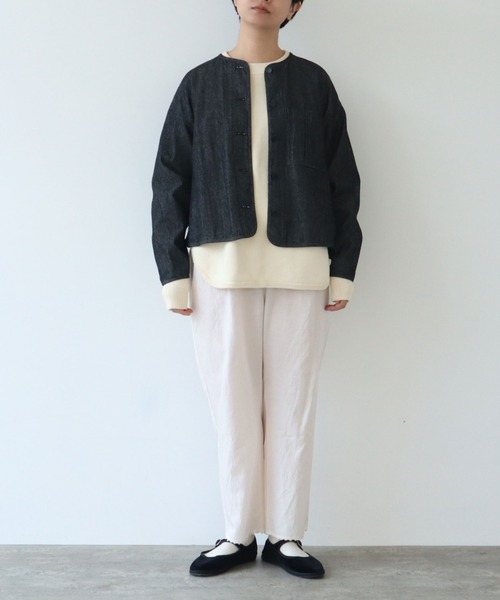 「yuni」 イージーパンツ FREE ブルーグリーン レディース_画像9