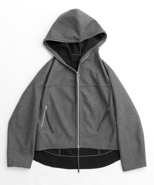 「MAISON SPECIAL」 ジップアップパーカー FREE ブラック レディース_画像7