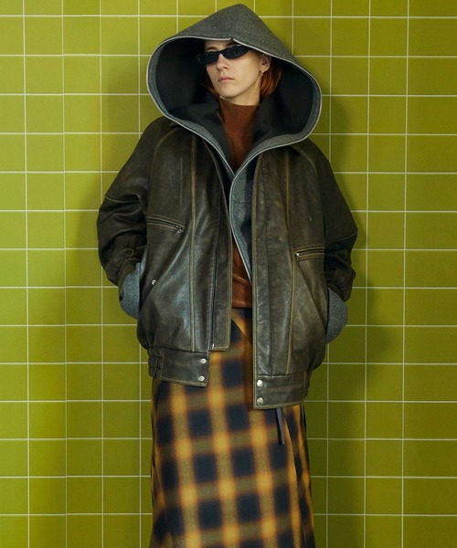 「MAISON SPECIAL」 ジップアップパーカー FREE ブラック レディース_画像9