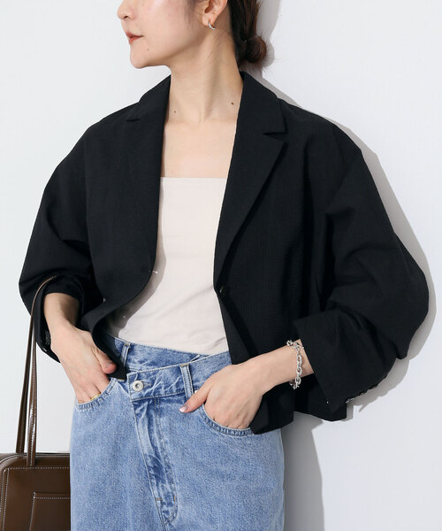 スローブイエナ　テーラードジャケット　ブラック SLOBE IENA（スローブイエナ） テーラードジャケット FREE ブラック