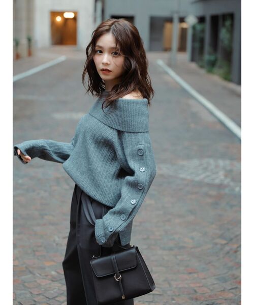 V12 レディースタイトニット【新品タグ付】 RiLi】タイ付きVネックニット | Judin