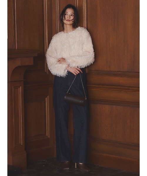 ジーンズ デニム デニムパンツ 「0サイズあり」スリムフィットストレートデニム レディースの画像