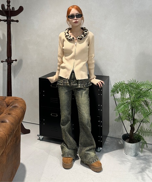 「sedacle girl」 長袖ニット SMALL アイボリー レディース_画像4