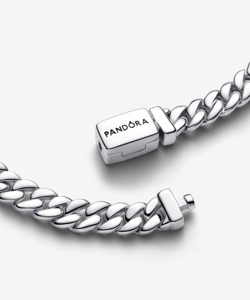 ブレスレット キューバ チェーン シルバー ブレスレット レディースの画像