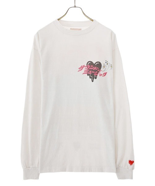 「EMOTIONALLY UNAVAILABLE」 長袖Tシャツ L ホワイト メンズ_画像2