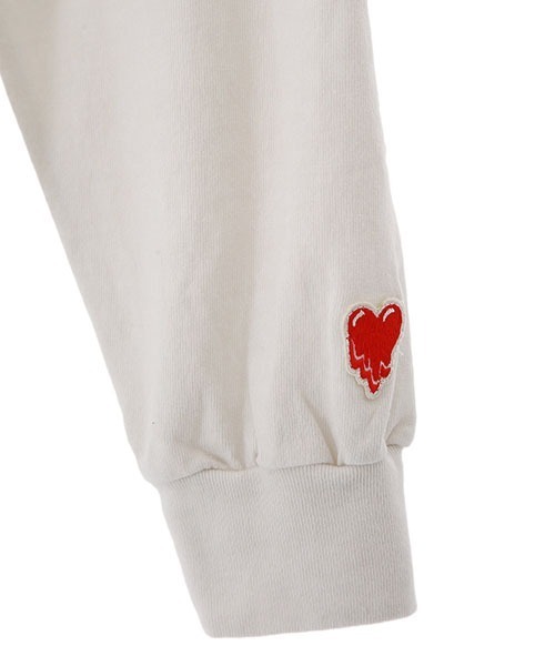 「EMOTIONALLY UNAVAILABLE」 長袖Tシャツ L ホワイト メンズ_画像6