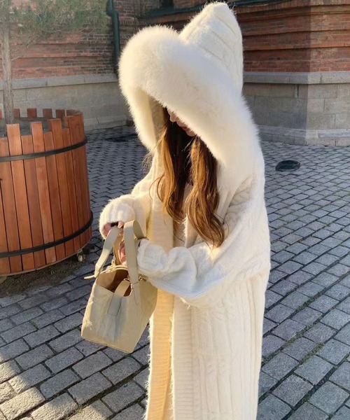 「meJane」 ニットカーディガン FREE アイボリー レディース_画像3