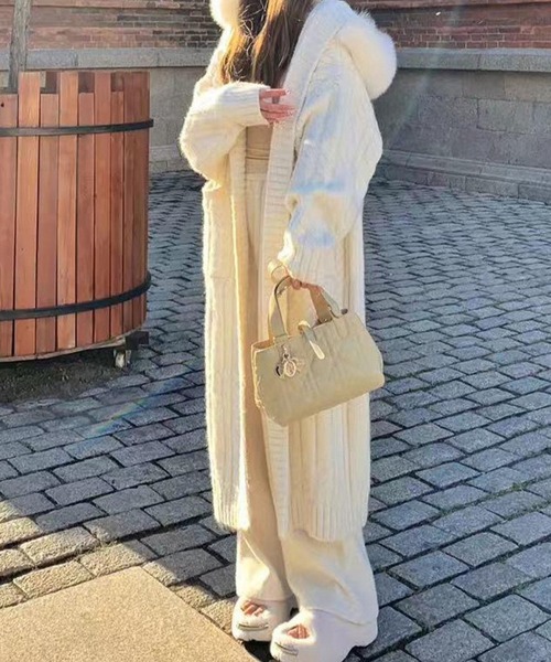 「meJane」 ニットカーディガン FREE アイボリー レディース_画像4