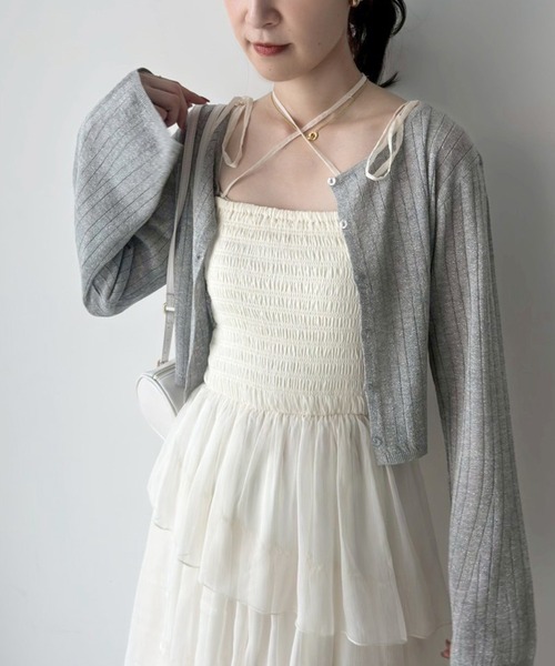 「one after another NICE CLAUP」 キャミソールワンピース FREE ラベンダー レディース_画像9