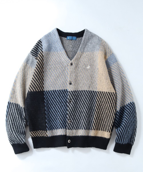 「BEVERLY HILLS POLO CLUB」 ニットカーディガン LL パープル系その他 メンズ_画像6