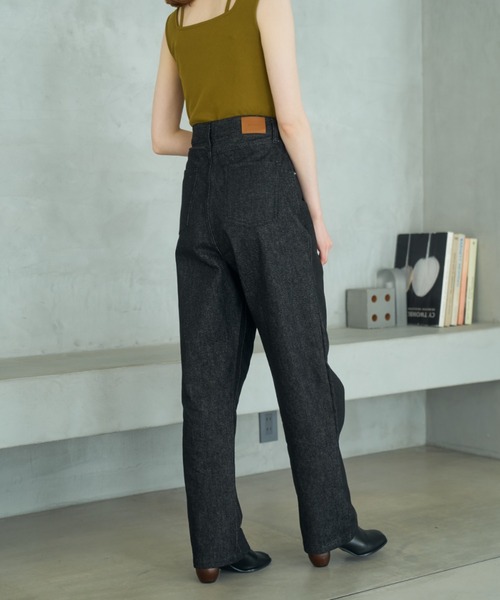 「hinari」 デニムパンツ MEDIUM ネイビー レディース_画像5