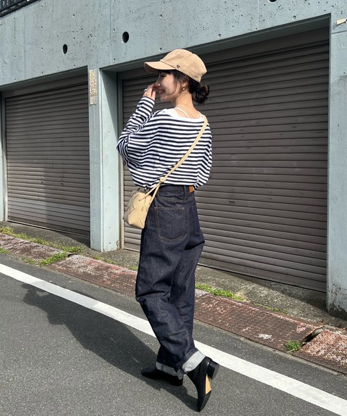 「hinari」 デニムパンツ MEDIUM ネイビー レディース_画像7