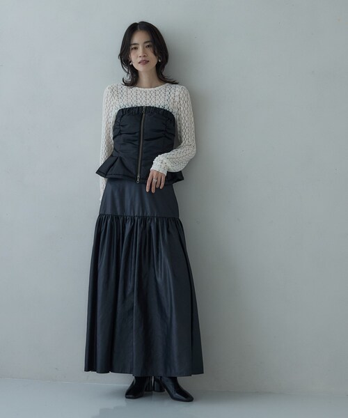 「GALLEST」 フレアスカート 34 ブラック レディース_画像8