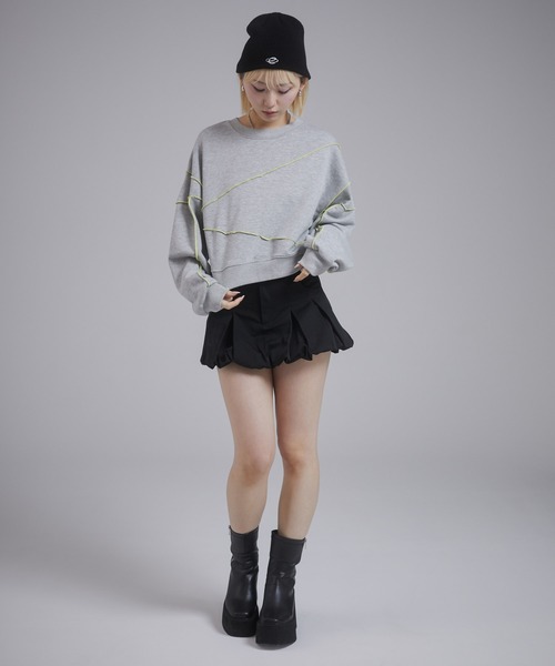 「ENVYM」 スウェットカットソー FREE ブラック レディース_画像4