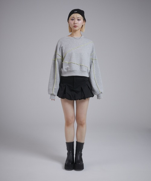 「ENVYM」 スウェットカットソー FREE ブラック レディース_画像5