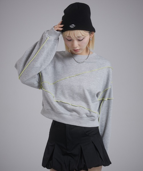 「ENVYM」 スウェットカットソー FREE ブラック レディース_画像8