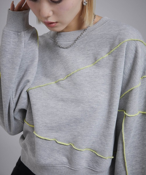 「ENVYM」 スウェットカットソー FREE ブラック レディース_画像9