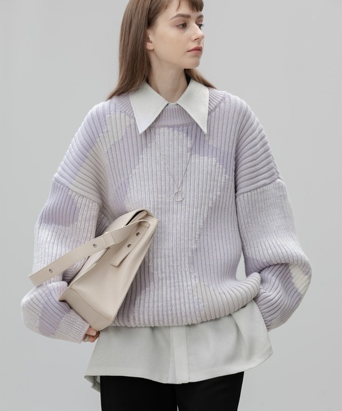 「EKCOOKIES」 長袖ニット S パープル レディース_画像6