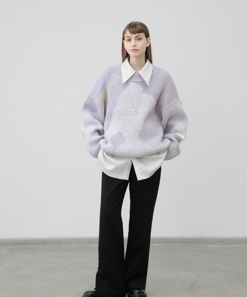 「EKCOOKIES」 長袖ニット S パープル レディース_画像10