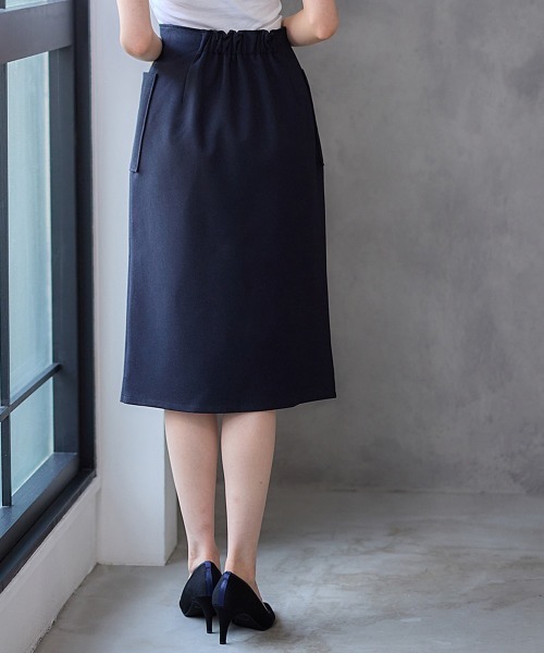 「12Twelve Agenda」 ロングスカート M ネイビー レディース_画像4