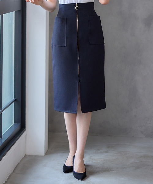 「12Twelve Agenda」 ロングスカート M ネイビー レディース_画像6