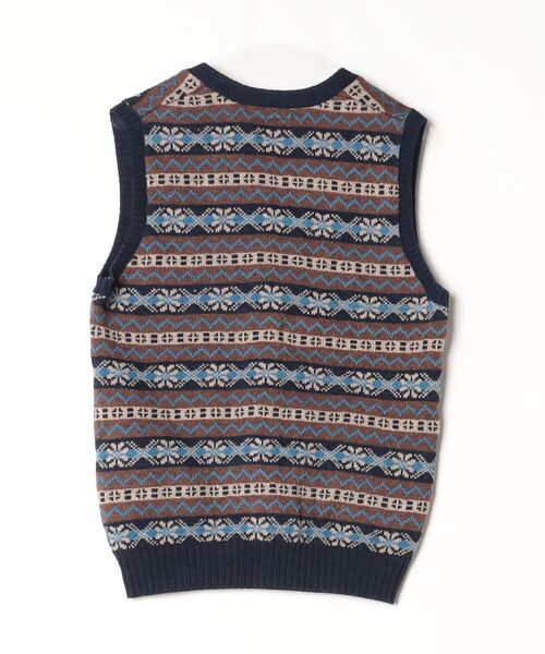 「BEAMS PLUS」 ニットベスト M ネイビー メンズ_画像2